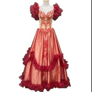 Vintage 80s wedding dress upcycled and hand dyed size M